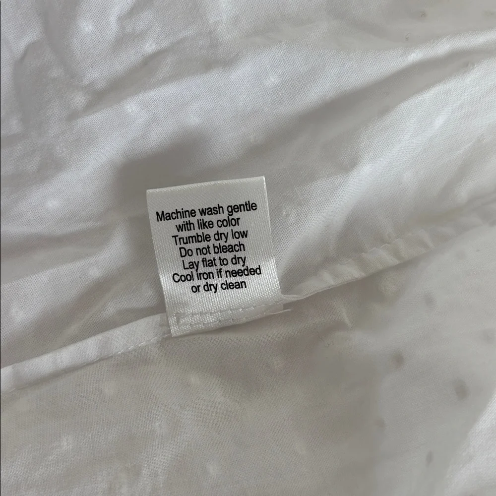 NWT Hill House Athena Nap Dress White Babydoll Swiss Dot XS Semi Sheer Smocked
